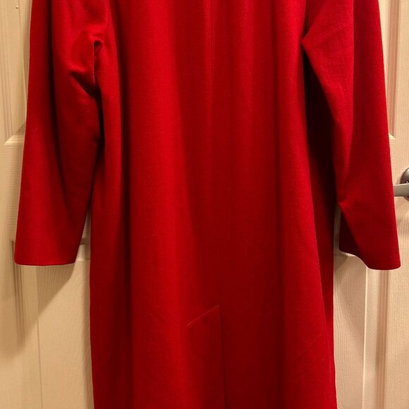 RED 100% Wool JG Hook Size 14 Vintage Dress Coat - Picture 2 of 8